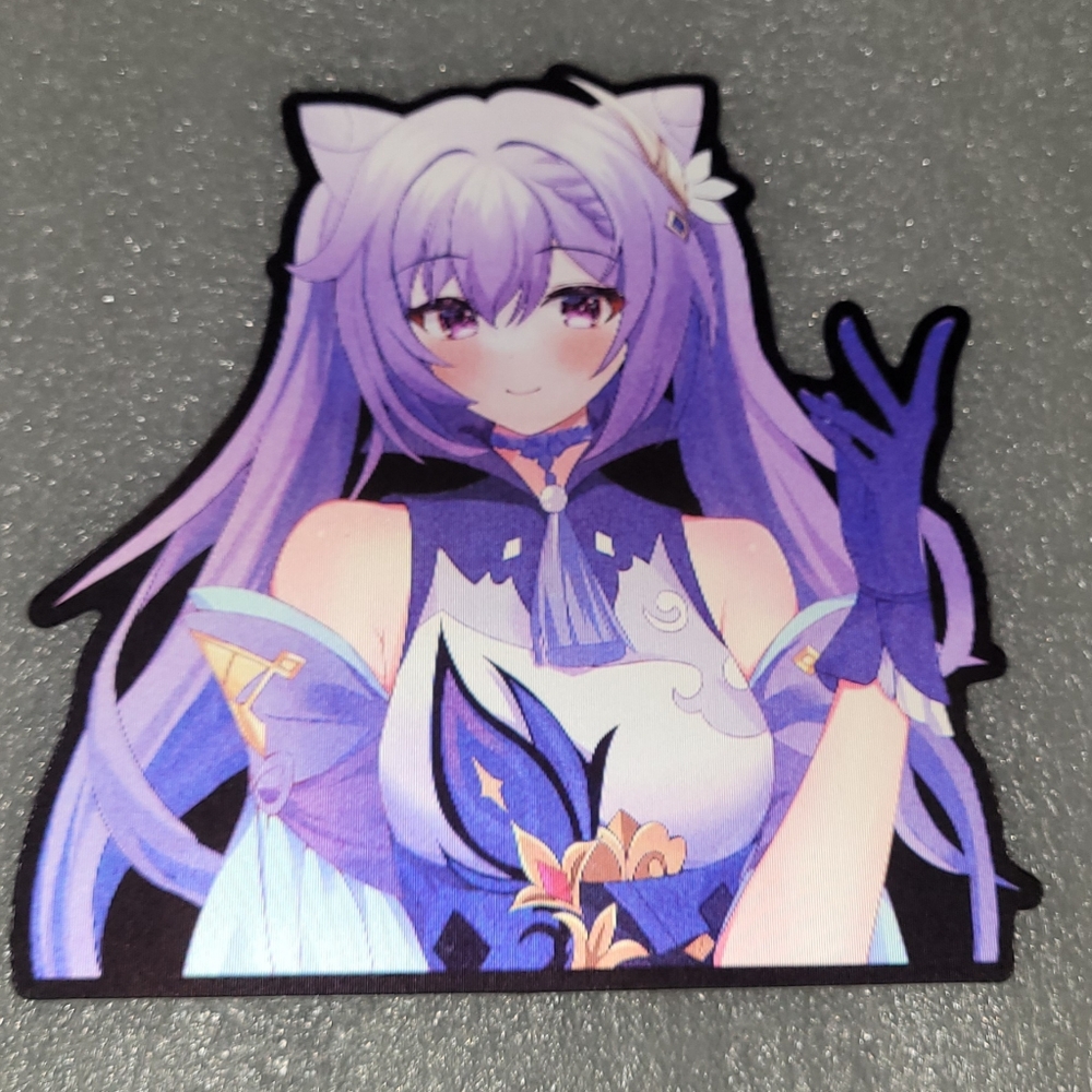 3/$15 Genshin Impact Holographic Lenticular Decal, Waterproof Sticker